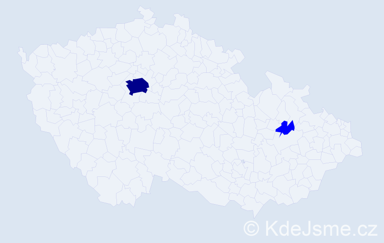 Příjmení: '"Le Lievre"', počet výskytů 5 v celé ČR