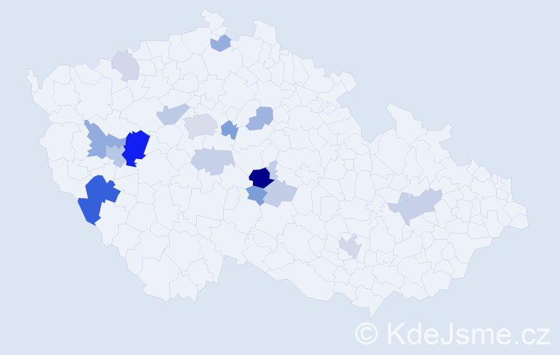 Příjmení: 'Weingärtnerová', počet výskytů 43 v celé ČR