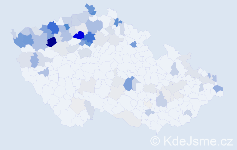 Příjmení: 'Berkiová', počet výskytů 294 v celé ČR