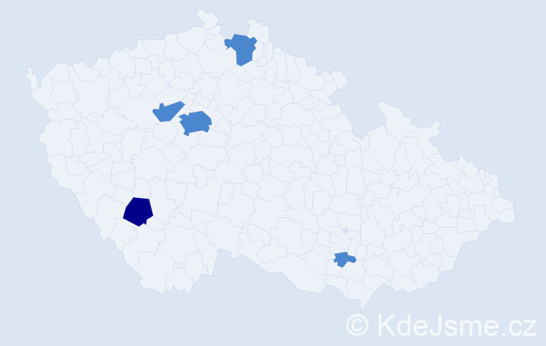 Příjmení: 'Levenets', počet výskytů 7 v celé ČR