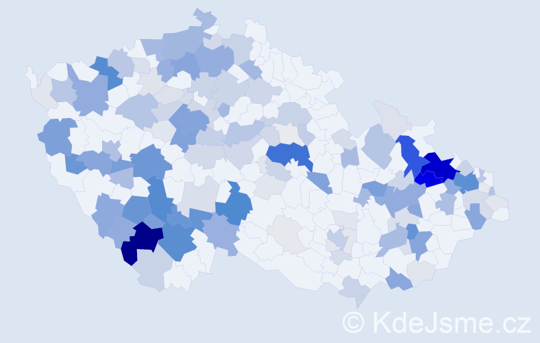 Příjmení: 'Pravda', počet výskytů 644 v celé ČR