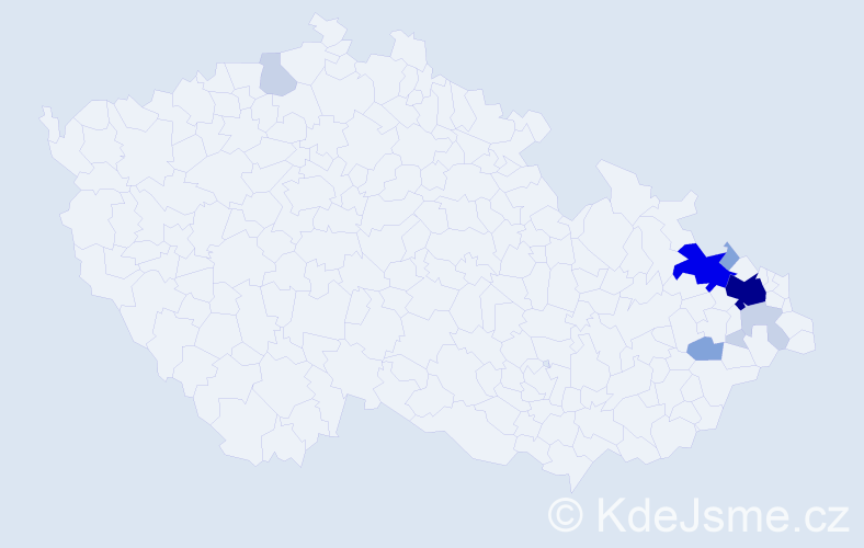Příjmení: 'Curylová', počet výskytů 31 v celé ČR