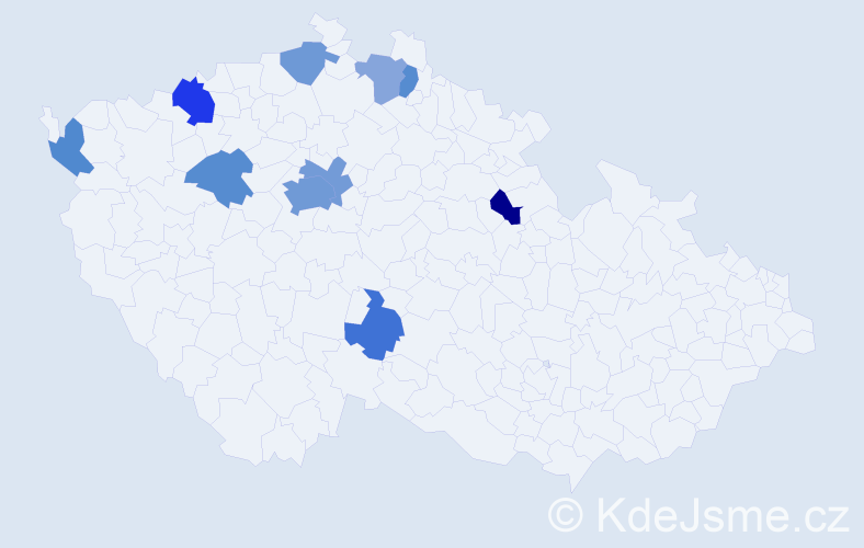 Příjmení: 'Musich', počet výskytů 19 v celé ČR