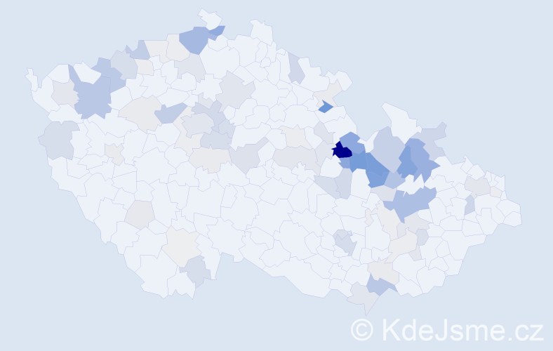 Příjmení: 'Rollerová', počet výskytů 257 v celé ČR