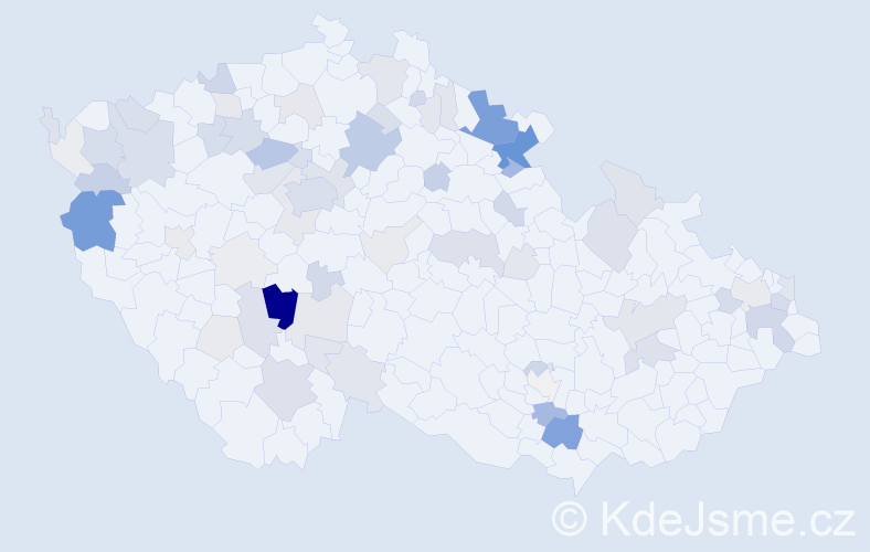 Příjmení: 'Pich', počet výskytů 300 v celé ČR