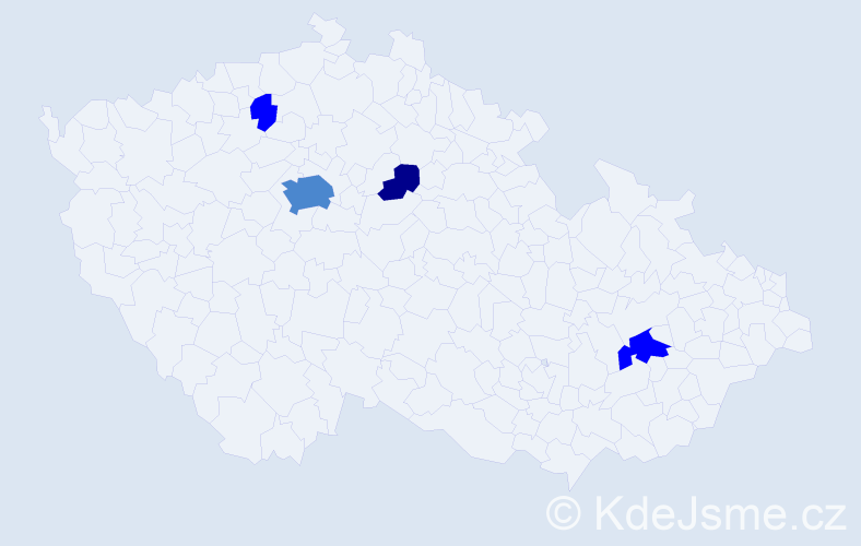 Příjmení: 'Pavlych', počet výskytů 8 v celé ČR