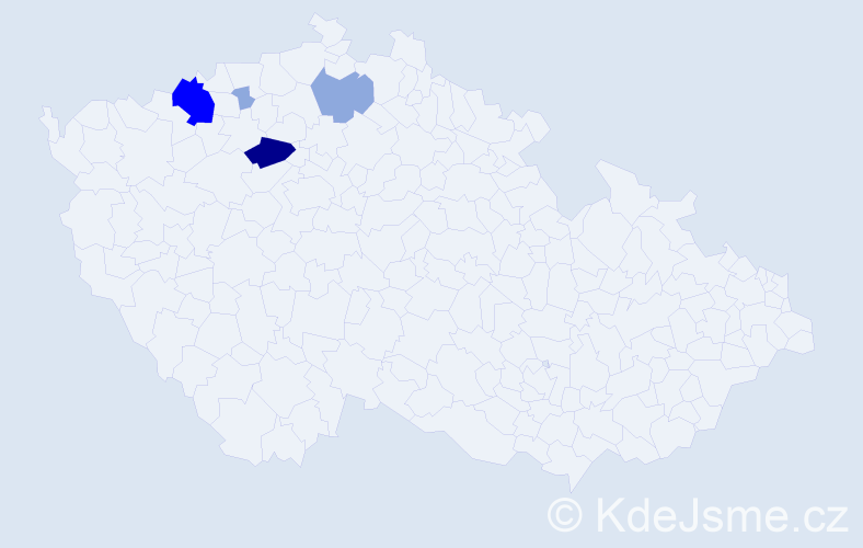Příjmení: 'Pruskavec', počet výskytů 14 v celé ČR