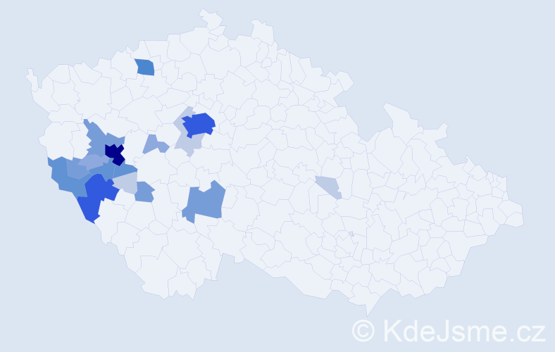 Příjmení: 'Weinfurt', počet výskytů 58 v celé ČR