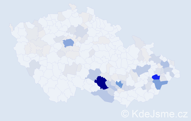 Příjmení: 'Palát', počet výskytů 499 v celé ČR