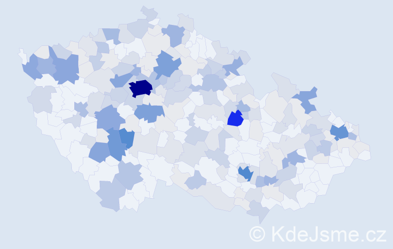 Příjmení: 'Kuchta', počet výskytů 772 v celé ČR