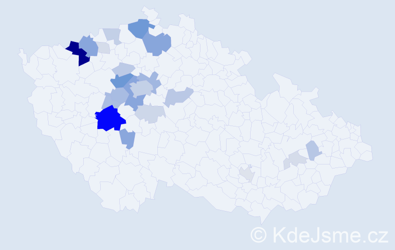 Příjmení: 'Syblíková', počet výskytů 84 v celé ČR