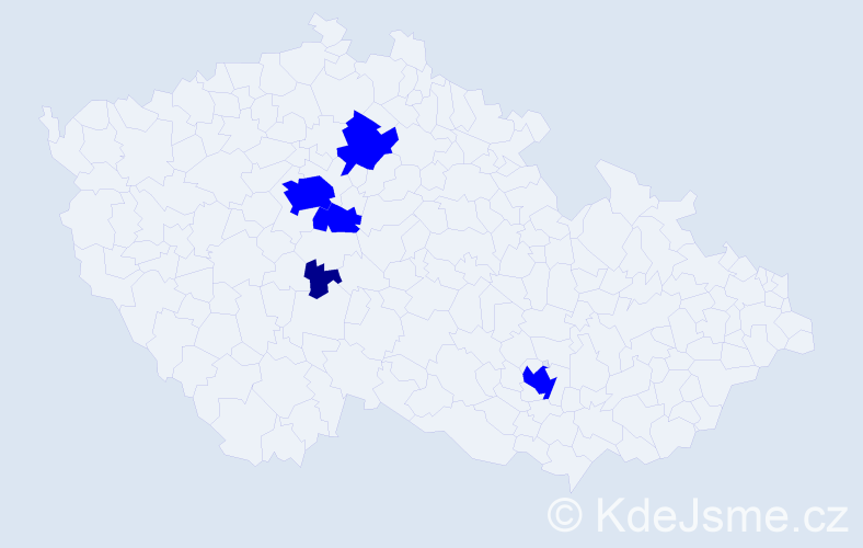 Příjmení: 'Vantroba', počet výskytů 6 v celé ČR