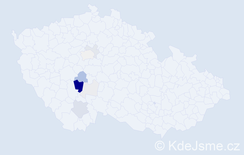 Příjmení: 'Tollingerová', počet výskytů 33 v celé ČR