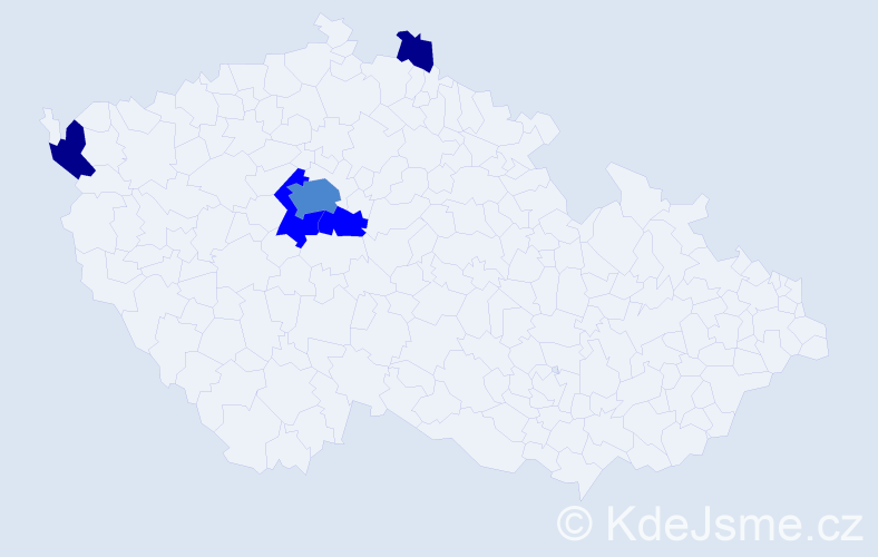 Příjmení: 'Kompitová', počet výskytů 11 v celé ČR