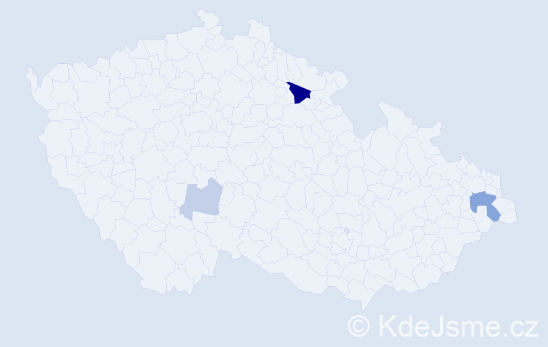 Příjmení: 'Palejová', počet výskytů 8 v celé ČR