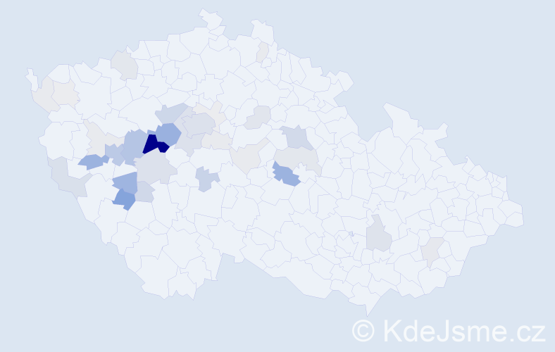 Příjmení: 'Kuška', počet výskytů 141 v celé ČR