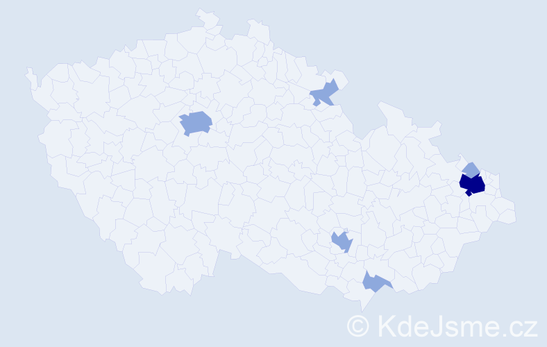 Příjmení: 'Obuch', počet výskytů 10 v celé ČR
