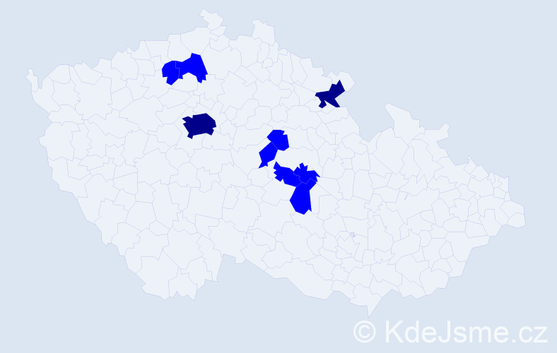 Příjmení: 'Roner', počet výskytů 11 v celé ČR