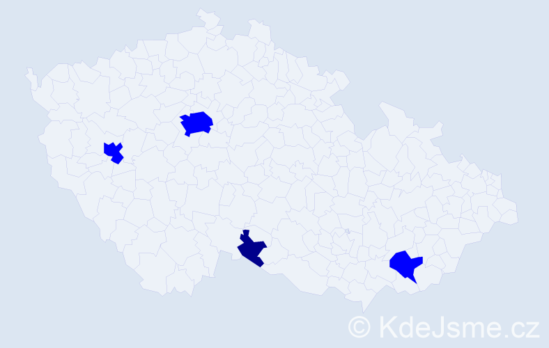 Příjmení: 'Sprinzlová', počet výskytů 13 v celé ČR