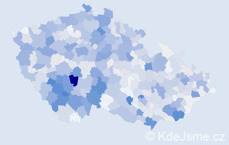 Příjmení: 'Vlk', počet výskytů 3255 v celé ČR