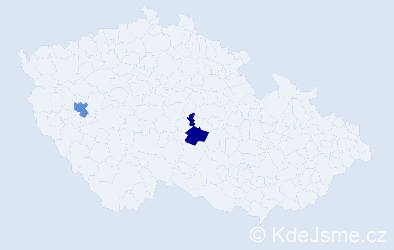 Příjmení: 'Urcikánová', počet výskytů 2 v celé ČR