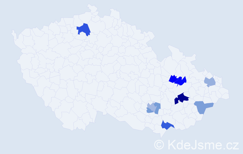 Příjmení: 'Špittová', počet výskytů 16 v celé ČR