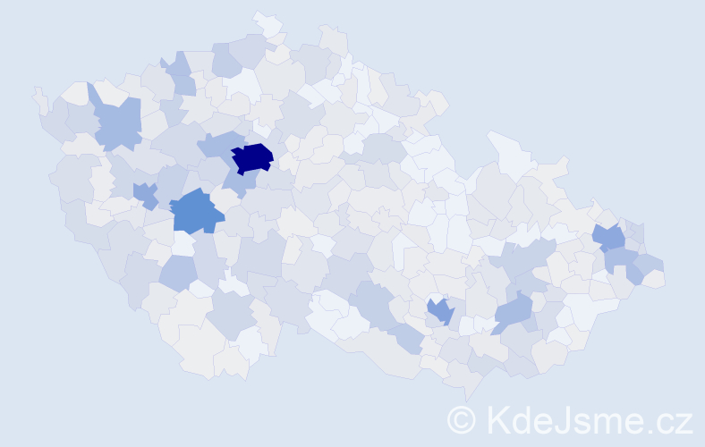 Příjmení: 'Karas', počet výskytů 1542 v celé ČR