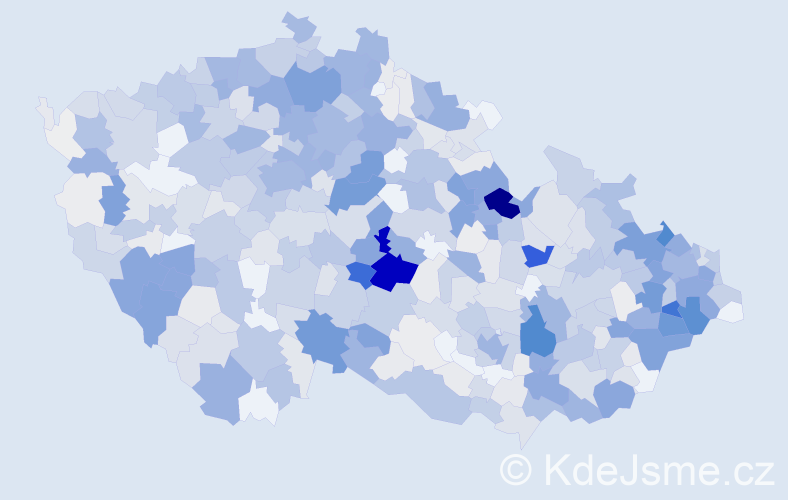 Příjmení: 'Adamec', počet výskytů 3183 v celé ČR