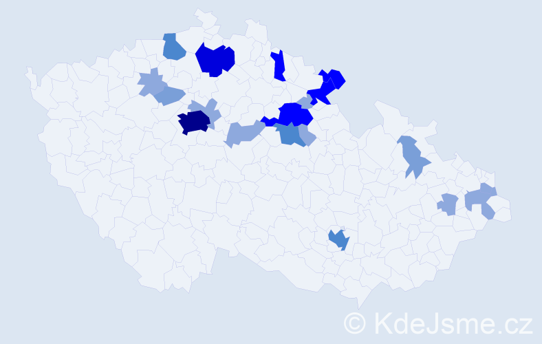 Příjmení: 'Therová', počet výskytů 55 v celé ČR