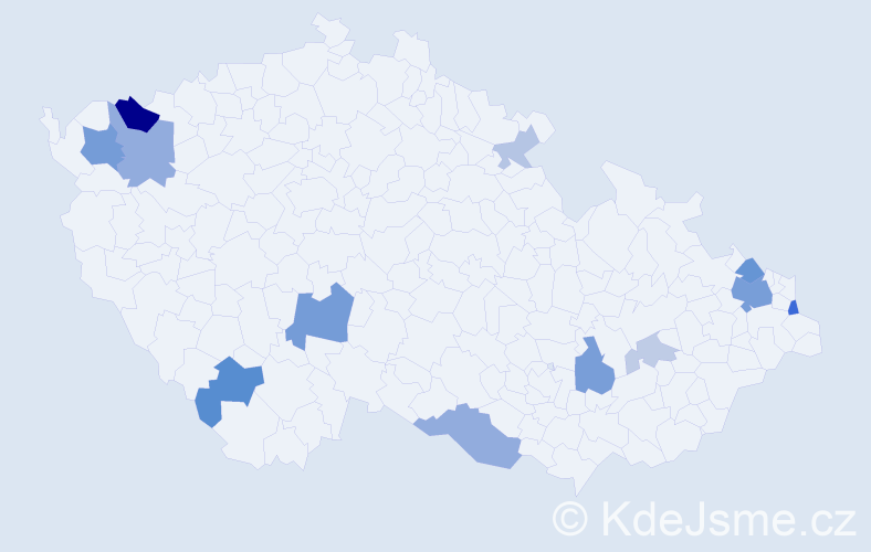 Příjmení: 'Ďurian', počet výskytů 32 v celé ČR