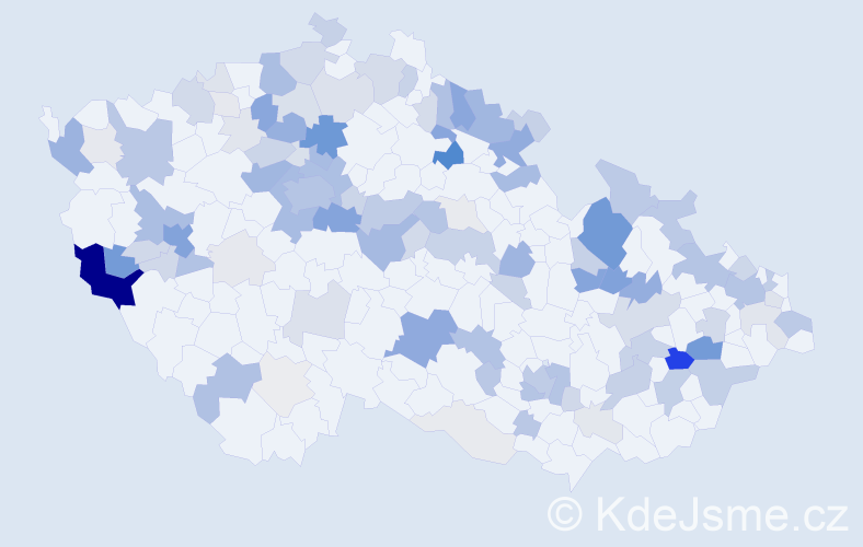 Příjmení: 'Wiesnerová', počet výskytů 428 v celé ČR