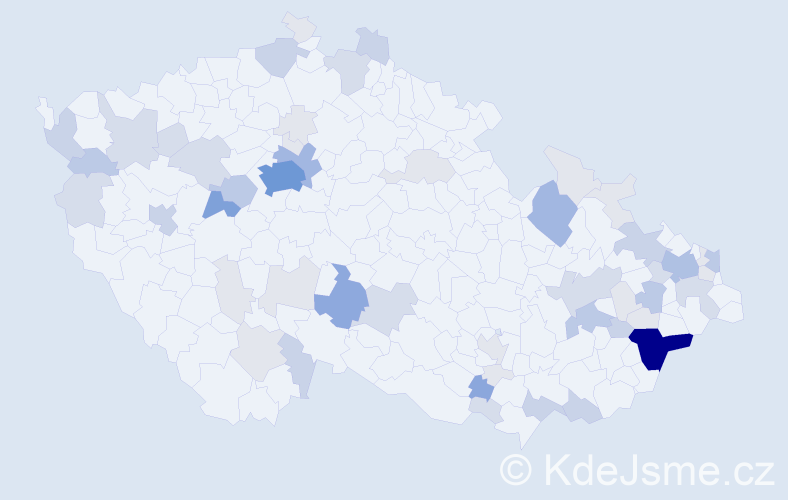 Příjmení: 'Provázková', počet výskytů 175 v celé ČR