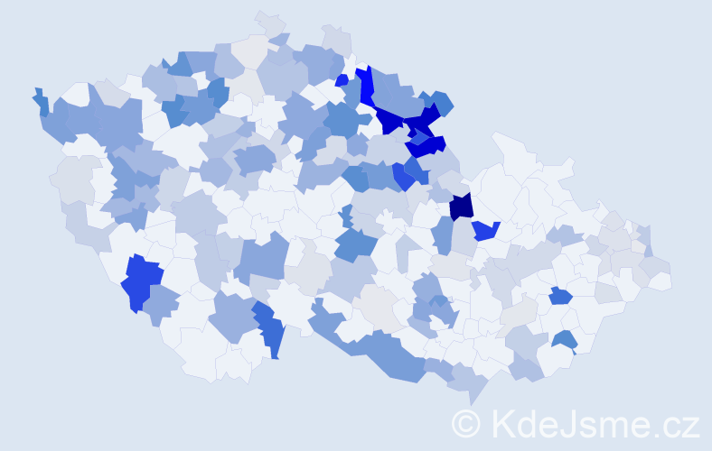 Příjmení: 'Pfeiferová', počet výskytů 653 v celé ČR