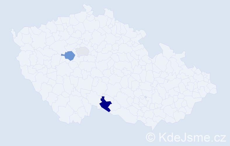 Příjmení: 'Giordanová', počet výskytů 3 v celé ČR