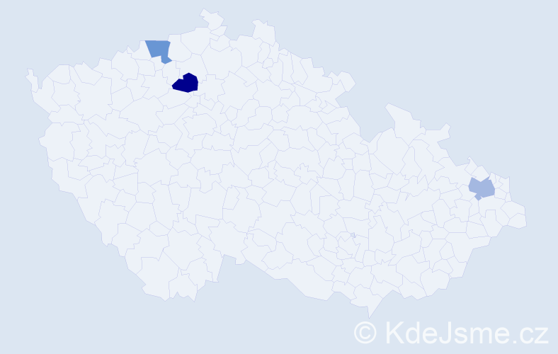 Příjmení: 'Cheryanyk', počet výskytů 3 v celé ČR