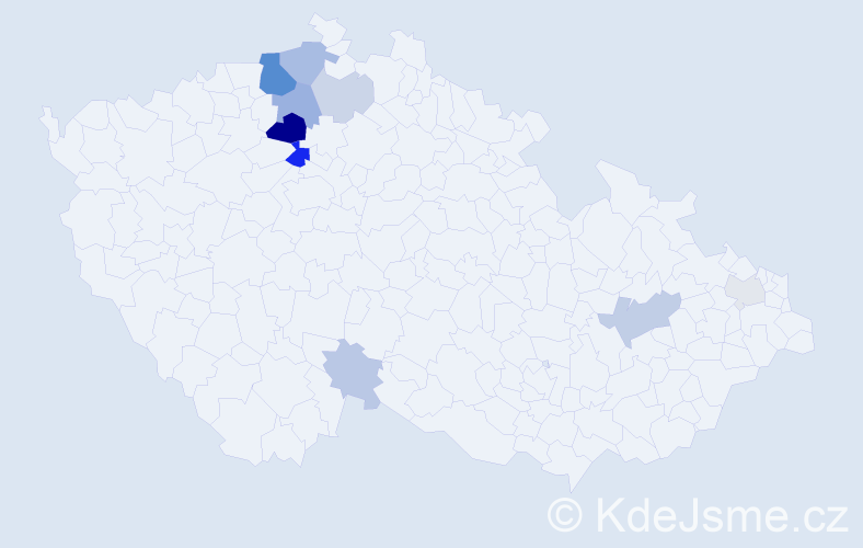 Příjmení: 'Derynková', počet výskytů 27 v celé ČR