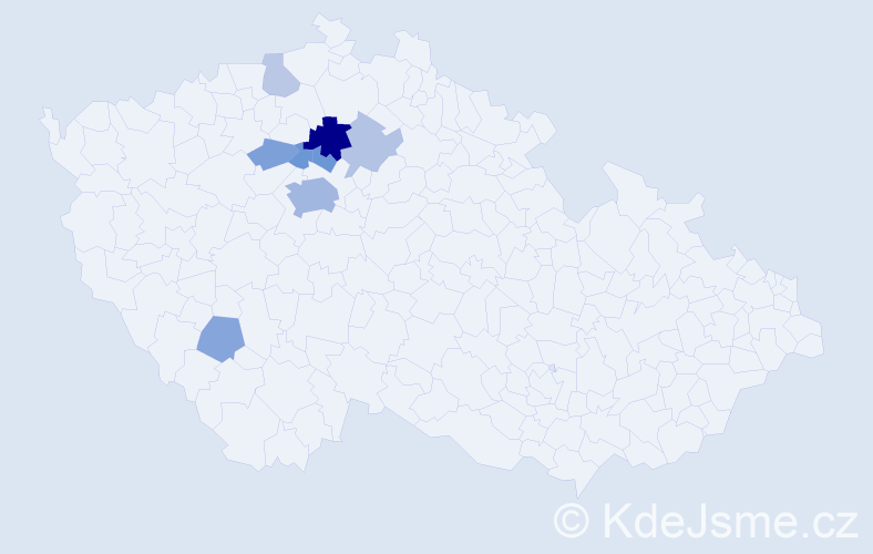 Příjmení: 'Kopylets', počet výskytů 20 v celé ČR
