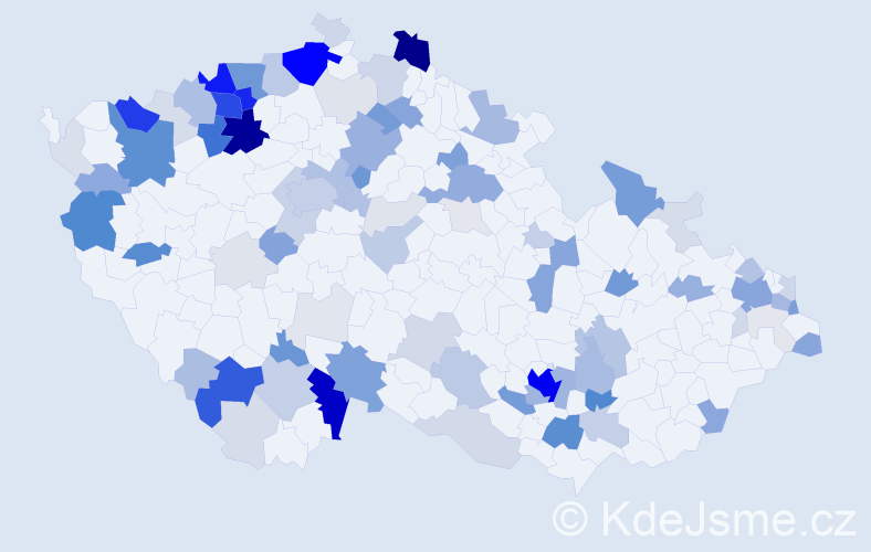 Příjmení: 'Filo', počet výskytů 412 v celé ČR