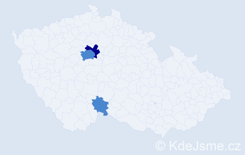 Příjmení: 'Skvaril', počet výskytů 5 v celé ČR