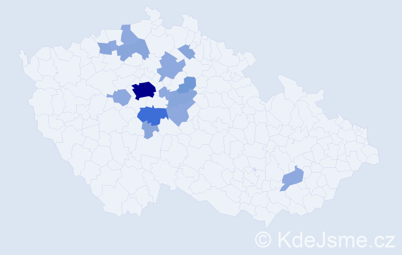 Příjmení: 'Slivanský', počet výskytů 36 v celé ČR