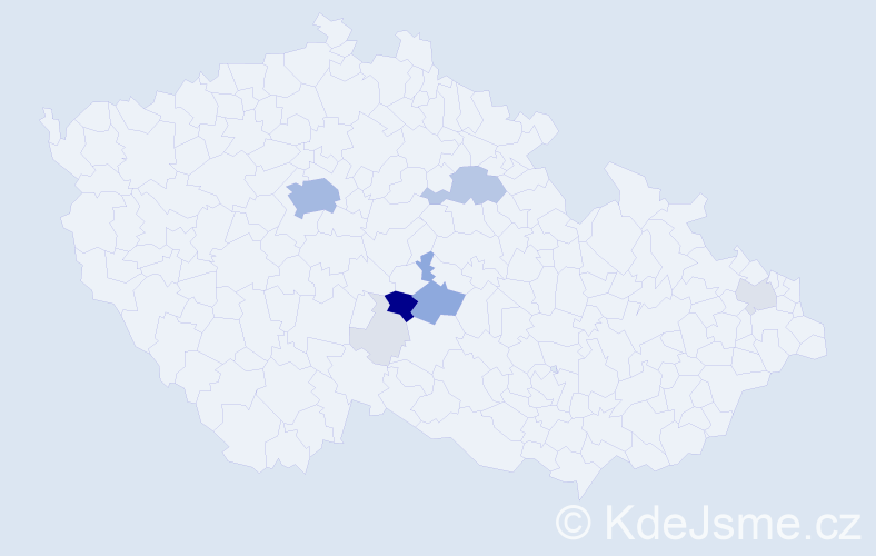 Příjmení: 'Kotnová', počet výskytů 40 v celé ČR