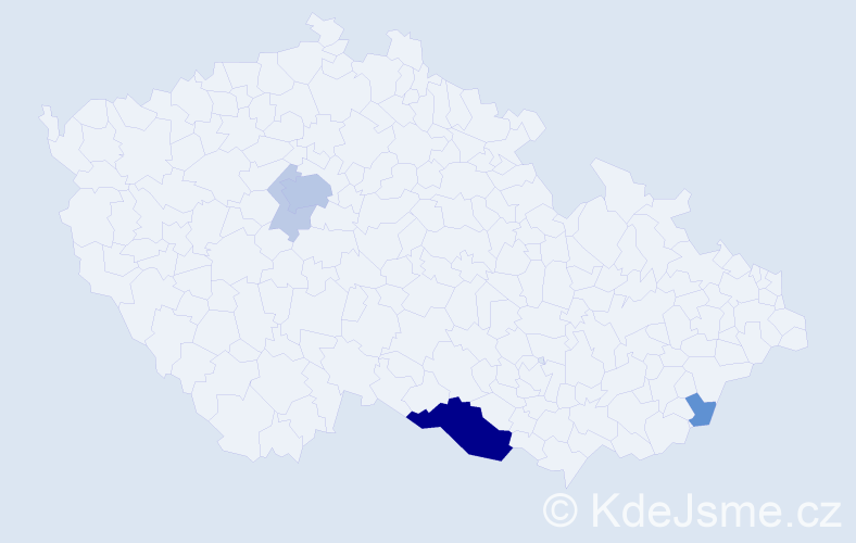 Příjmení: 'Nikolai', počet výskytů 18 v celé ČR