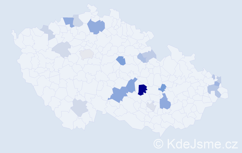 Příjmení: 'Roudenský', počet výskytů 54 v celé ČR
