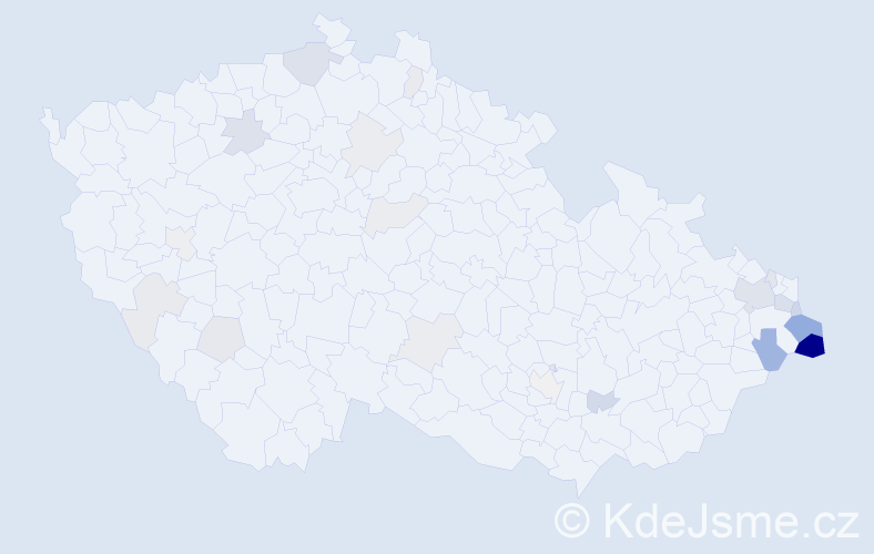Příjmení: 'Karch', počet výskytů 67 v celé ČR