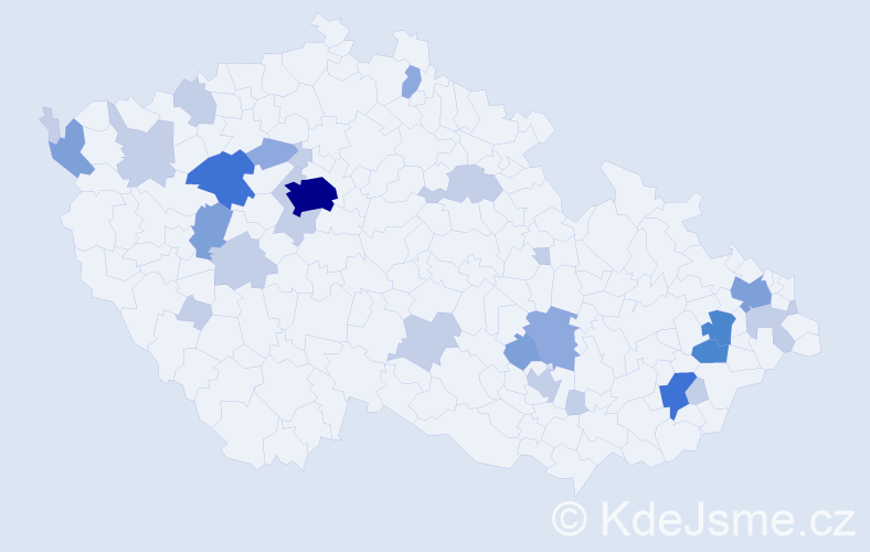 Příjmení: 'Redlová', počet výskytů 68 v celé ČR
