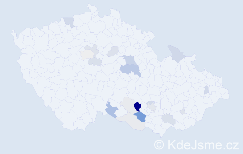 Příjmení: 'Tuzová', počet výskytů 57 v celé ČR