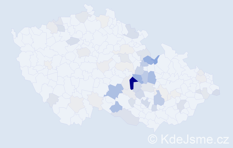 Příjmení: 'Kalášek', počet výskytů 198 v celé ČR