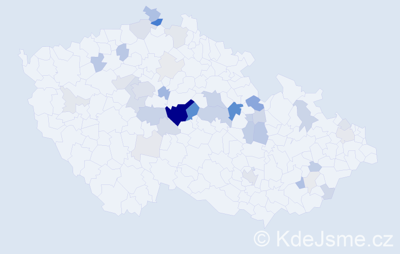 Příjmení: 'Dastych', počet výskytů 134 v celé ČR
