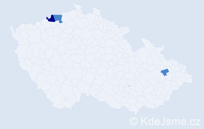 Příjmení: 'Priwitzer', počet výskytů 5 v celé ČR