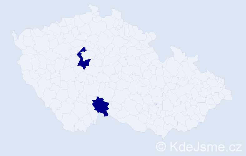 Příjmení: 'Danihelovský', počet výskytů 2 v celé ČR
